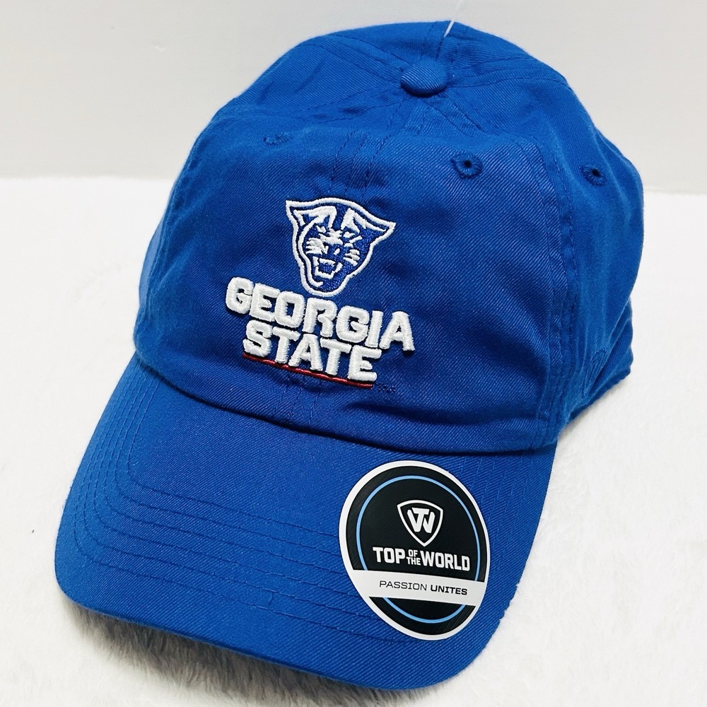 Top of the World Georgia State Panthers Dad Hat‎ Cap Adjustable Strap Blue NCAA